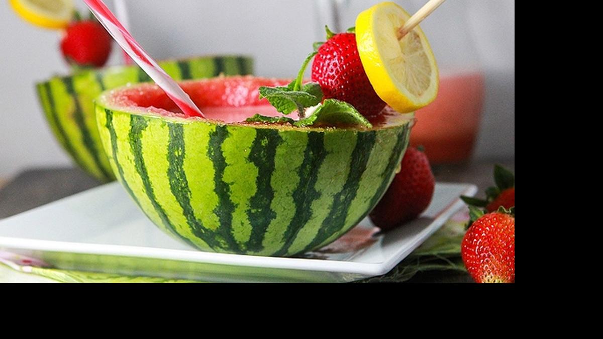 
Serve this summer punch in a watermelon shell.
