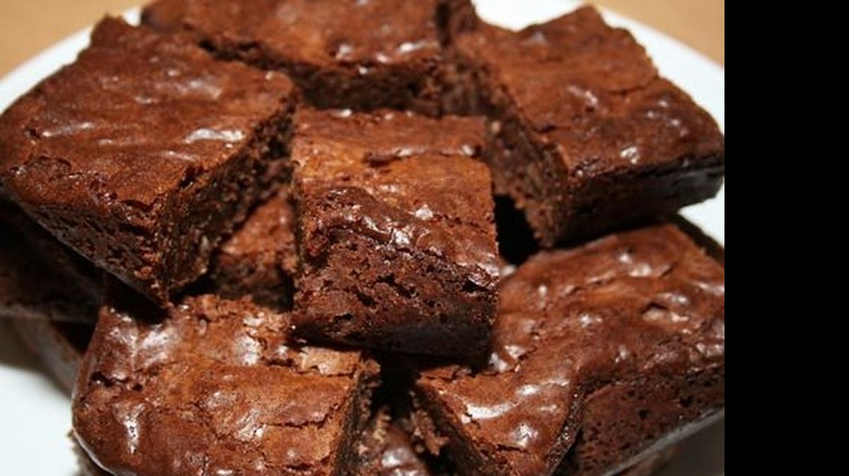 
Low-fat brownie recipes like this one are typically made using unsweetened applesauce to replace the fat and still provide a moist dessert.
