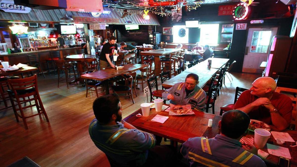 
Interior view of main dining area at Jacobsmeyer’s Tavern in Granite City. 
