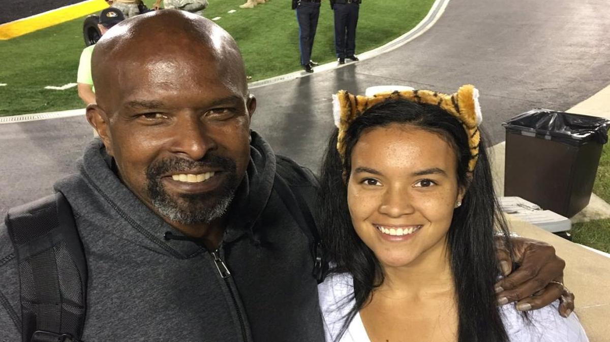 Rene Knott in September at a Mizzou game with daughter Eryn.