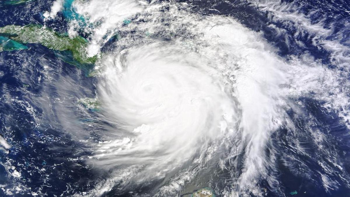 Hurricane Matthew off the coast of Haiti in September.