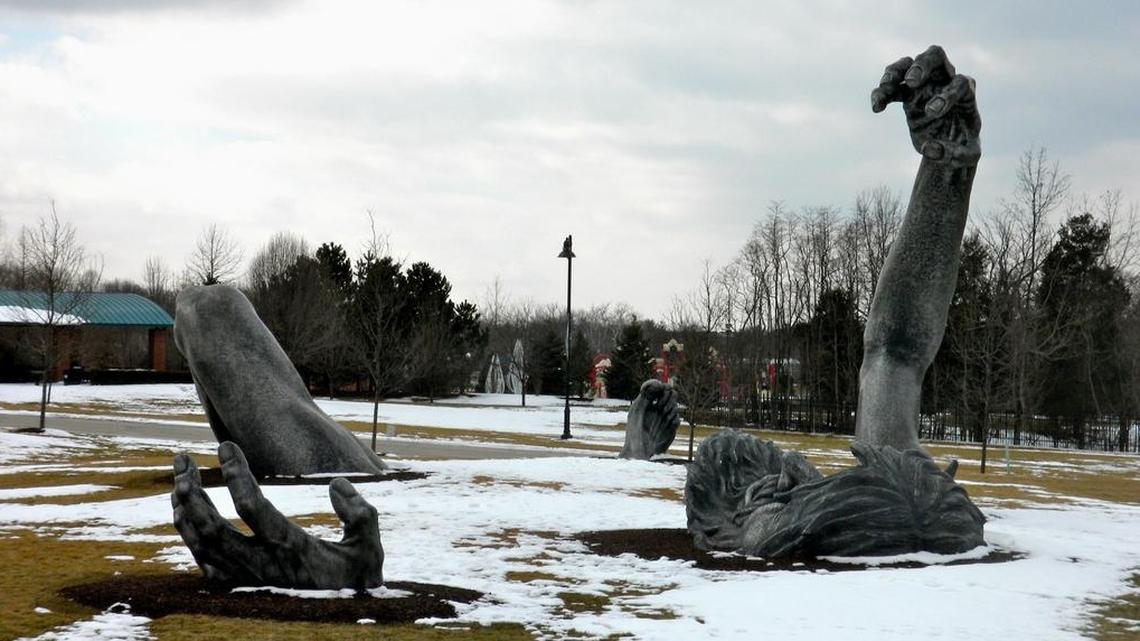Here’s the story behind that crazy statue you see on the news
