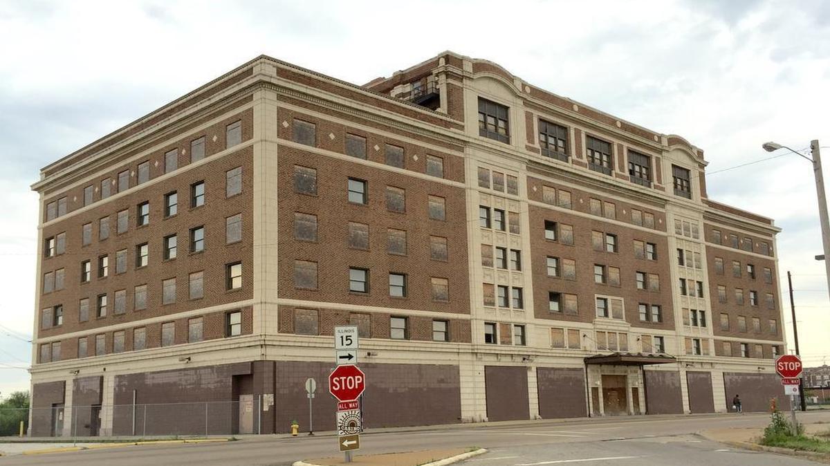 
The former Broadview Hotel at 415 E. Broadway in East St. Louis most recently served as Southern Illinois University’s East St. Louis Center.
