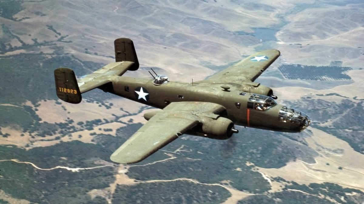 A B25 bomber similar to this one crashed in Lebanon on April 30, 1950.