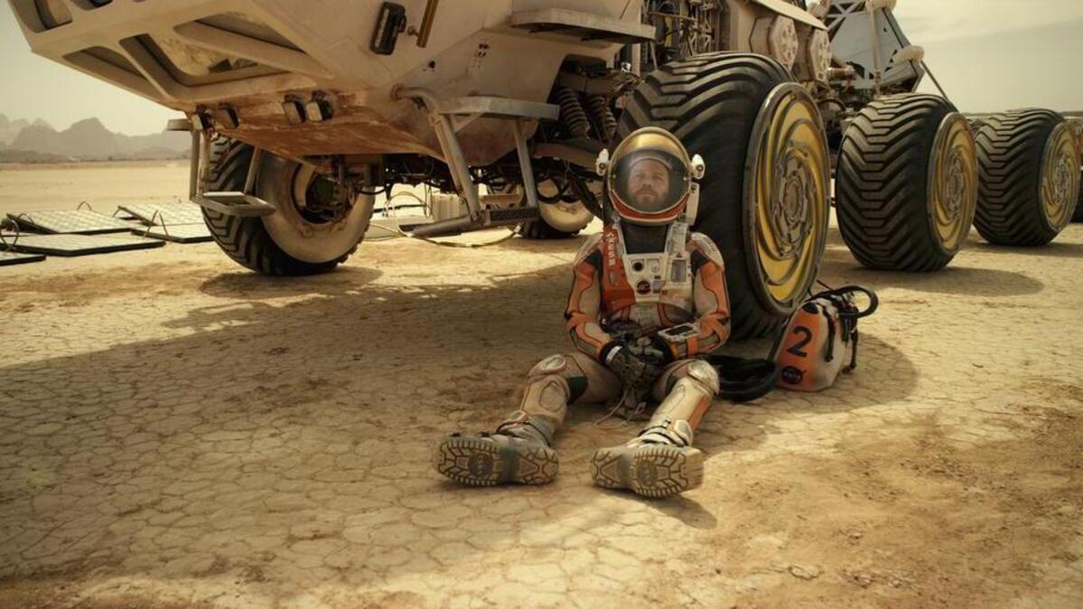 
Matt Damon is all alone in a scene from the "The Martian." 

