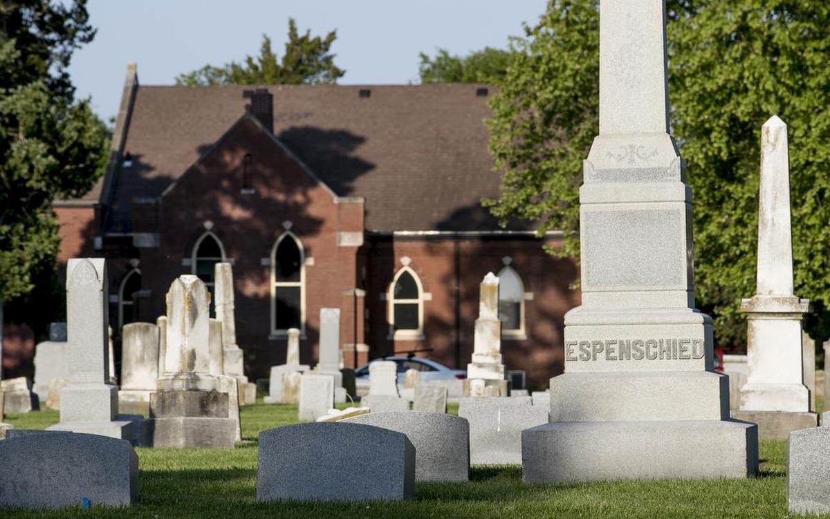 The Mascoutah City Cemetery Walk on Sunday will raise money for an addition being built onto Espenschied Chapel, erected in 1928 with money from the Espenschied family, whose plot is in the foreground.