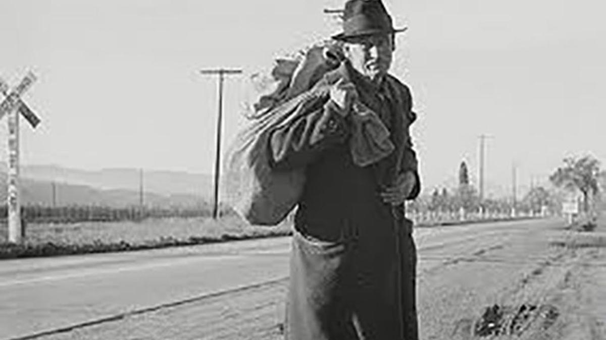 Hobos were commonplace way back when.