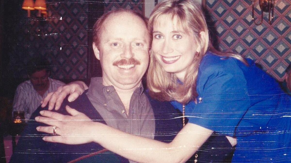Michelle Meehan Schrader and her husband Mark taken soon after their engagement in 1992.