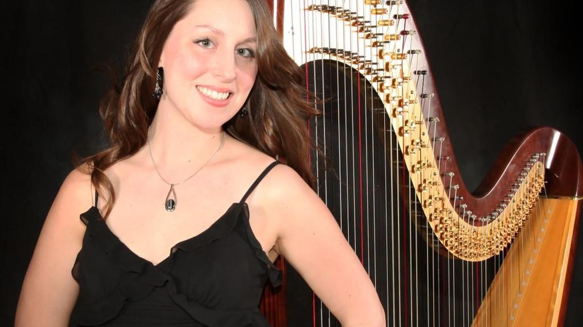 Harpist Megan Stout will perform with the Masterworks Chorale and Childrens Choruses.