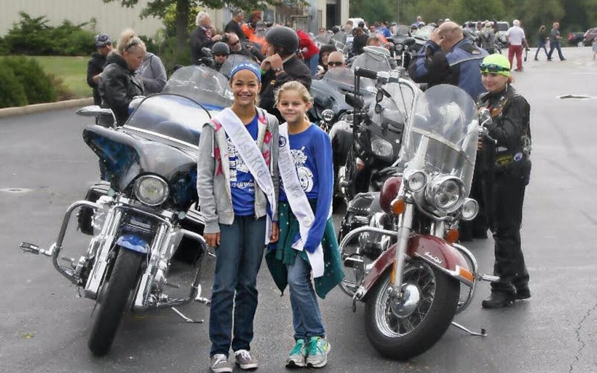 Ride for Wishes, a 70-mile motorcycle ride to raise money to make wishes come true for area children with life-threatening medical conditions, will take place on Saturday, Oct. 7. Wish Child, Alivia, at left, at the start of last year’s Ride for Wishes, will be back as a guest of honor this year.