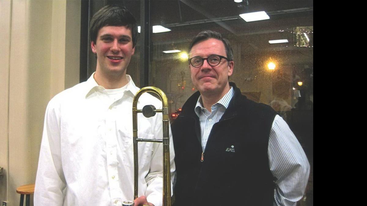 
Aaron Eckert will be joined by his teacher, Mark Kellogg, during Trombonanza at Eckert’s on Saturday.

