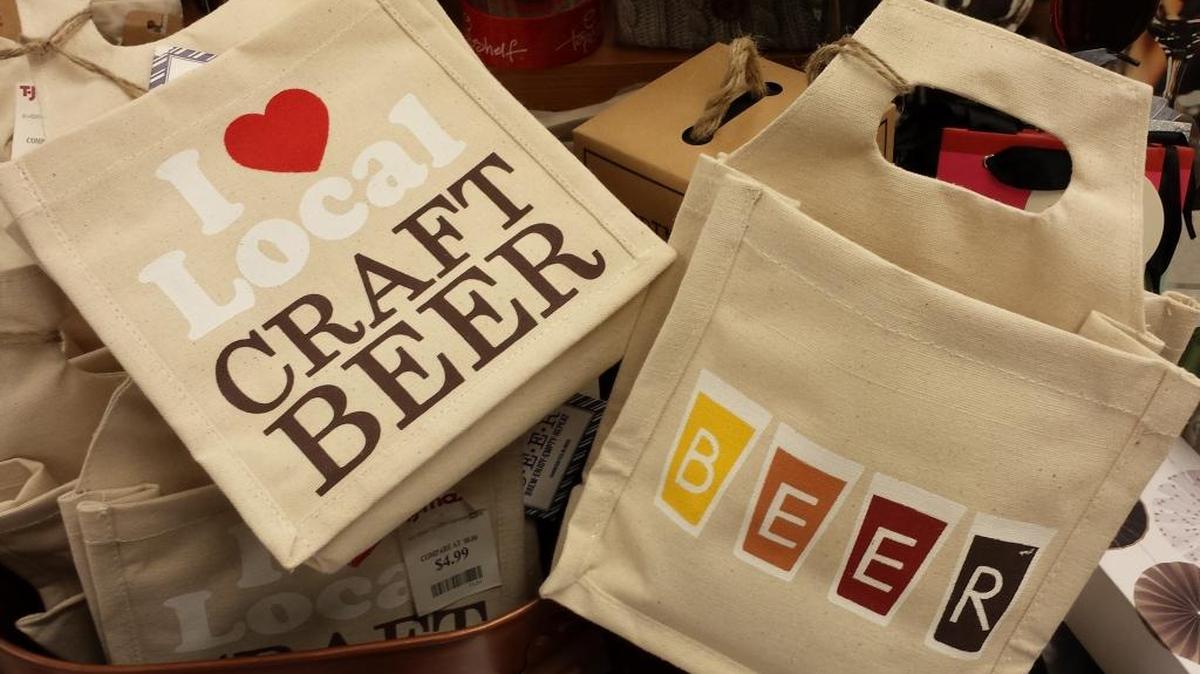 Pack some great beer into a canvas holder from TJ Maxx.