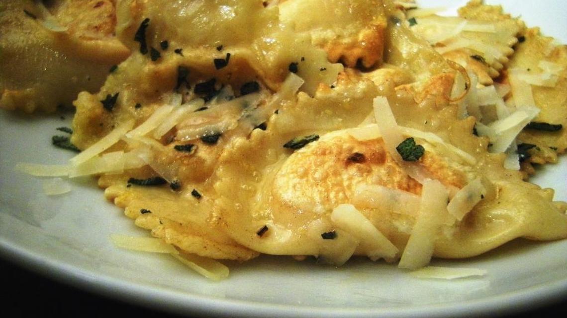 Easy Butternut Squash Ravioli is made with wonton wrappers and a creamy filling.