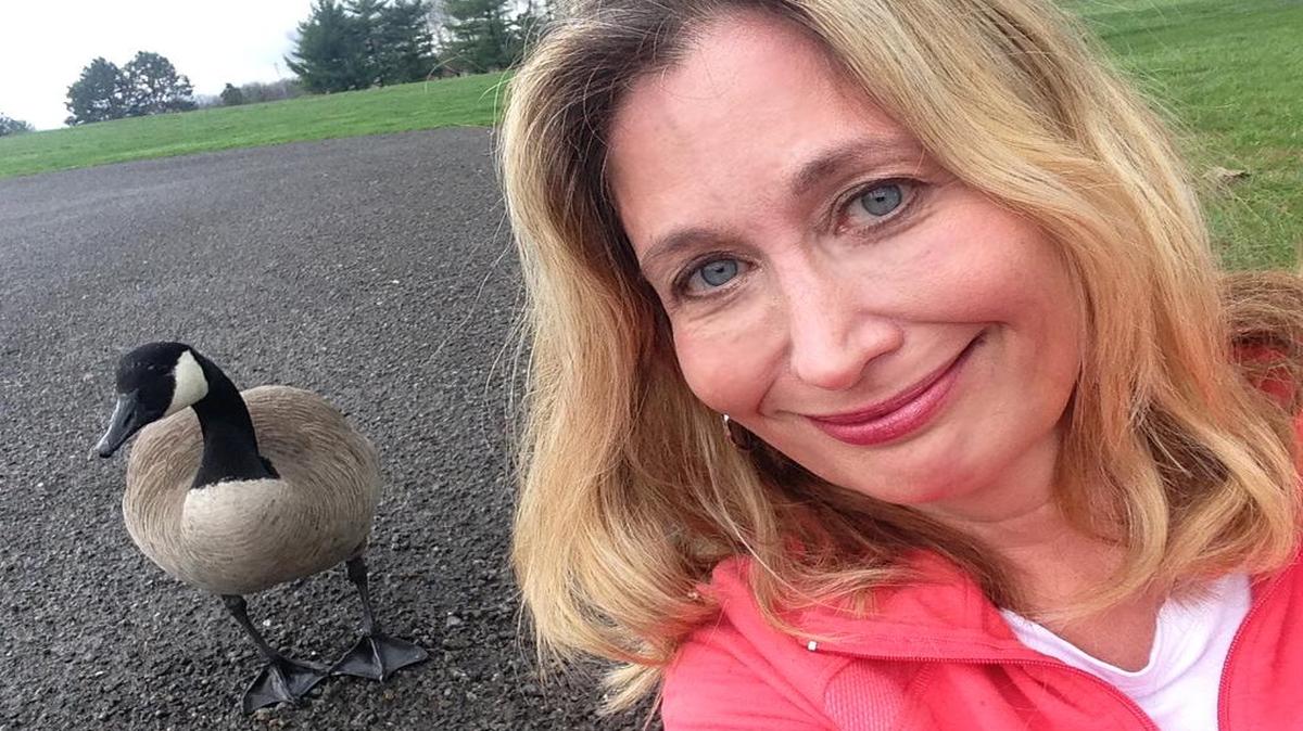 Michelle Meehan Schrader recently with a new potential friend.