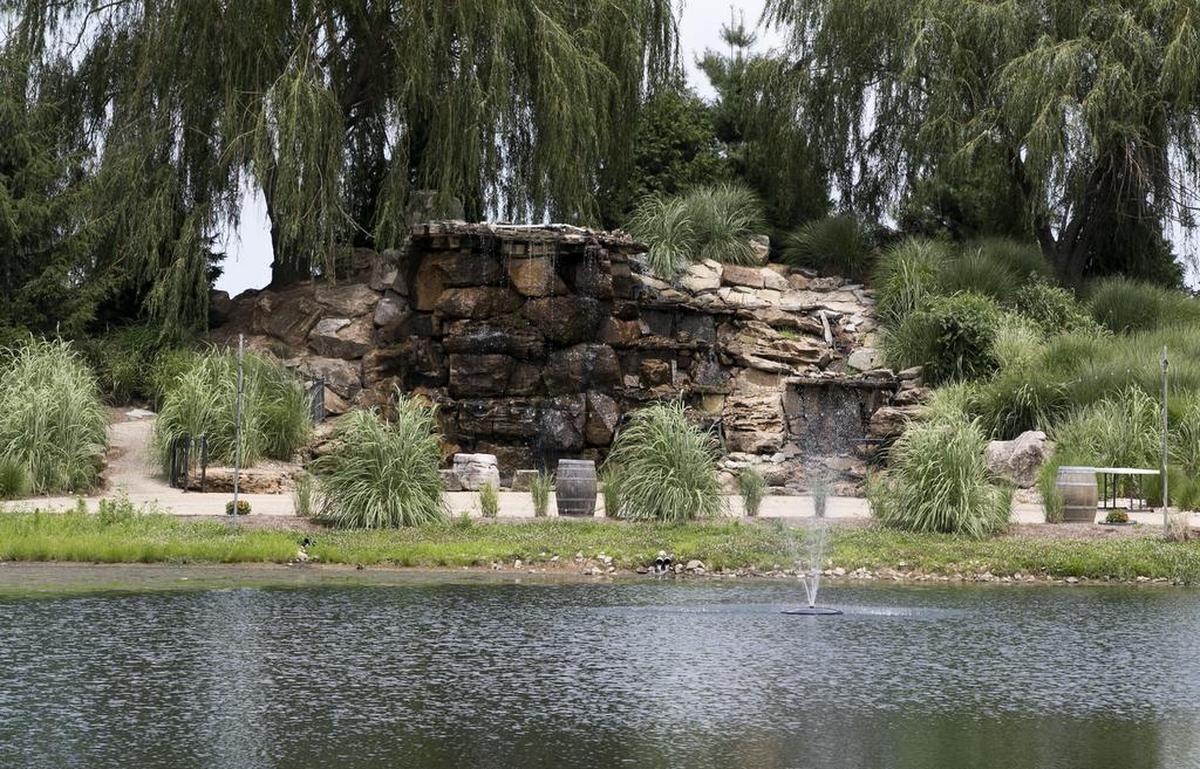 Hidden Lake Winery in Aviston has new owners and a new menu. The falls is one area at the winery guest can book for events.