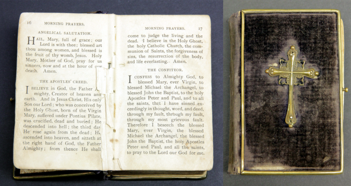This 1884 prayer book is one of the artifacts being displayed at Glen Carbon Heritage Museum in conjunction with the village’s 125th anniversary celebration.