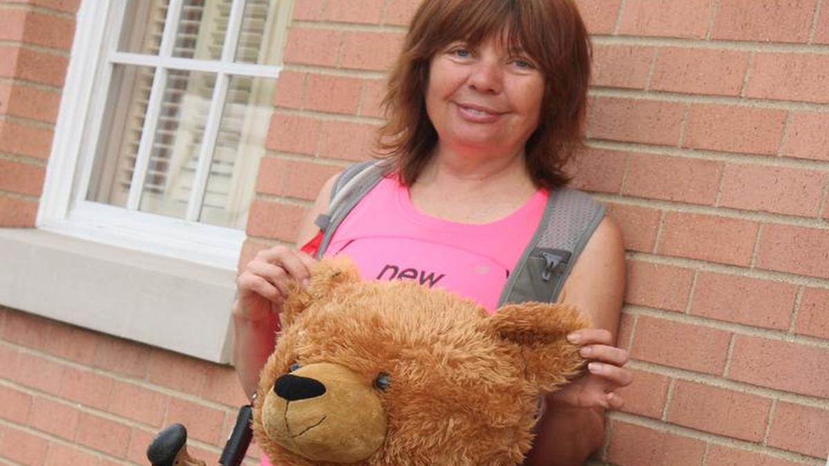 
Lena Faber travels with a big brown bear strapped to the back of her bicycle. “It’s a trophy from Norway,” she said. “People are more likely to welcome me with the bear.” He is a conversation starter. 
