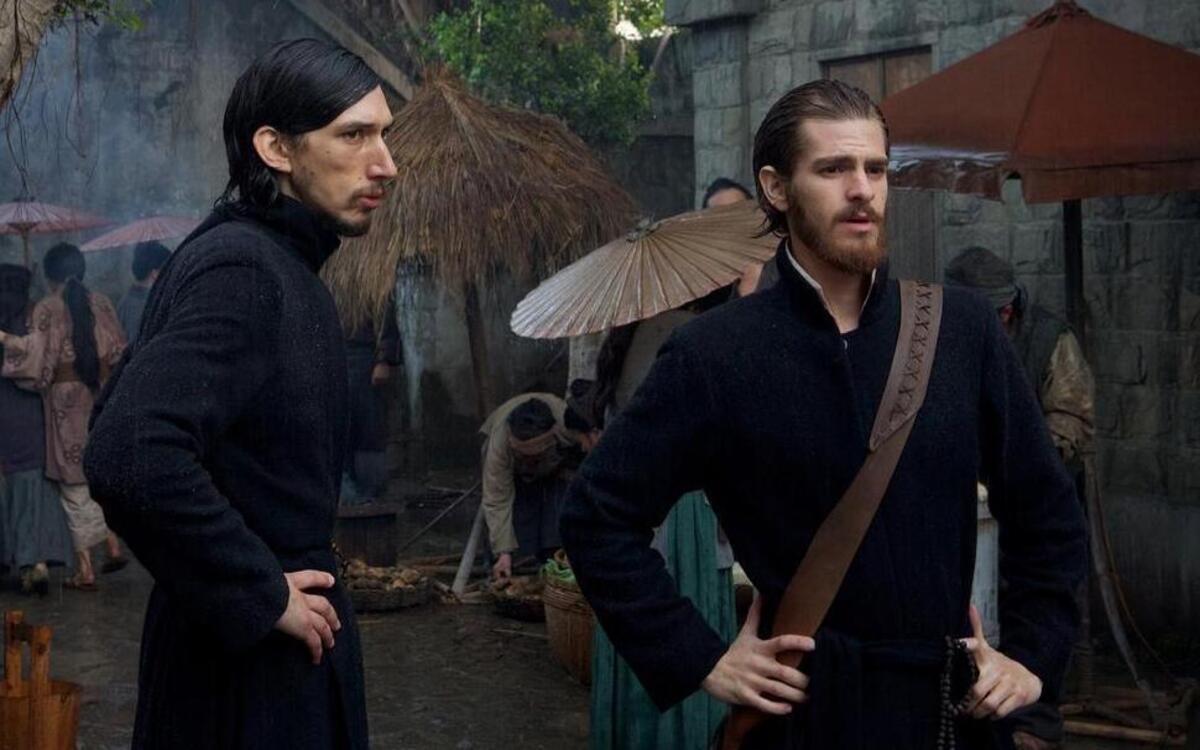 Adam Drive, left, as Father Garupe and Andrew Garfield as Father Sebastião Rodrigues, film the movie “Silence” by Paramount Pictures, SharpSword Films, and AI Films.