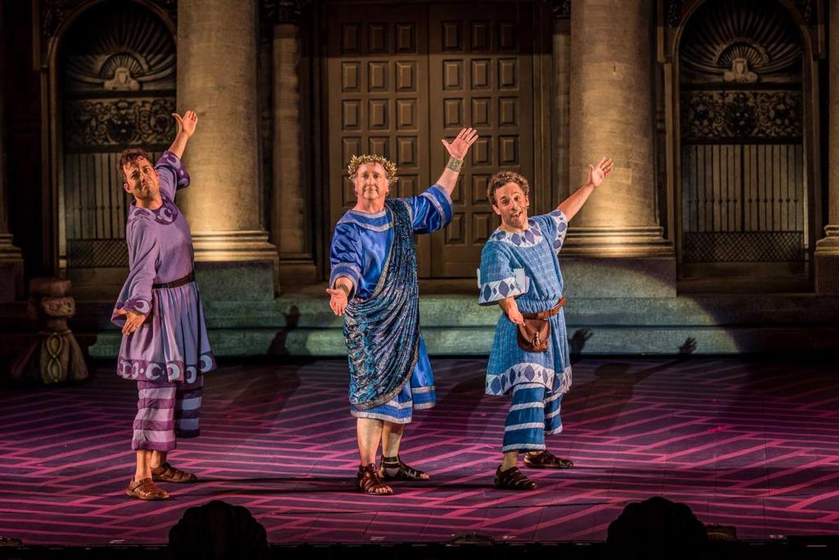 John Tartaglia, Mark Linn-Baker and Jeffrey Schechter in “Everybody Ought to Have a Maid.”