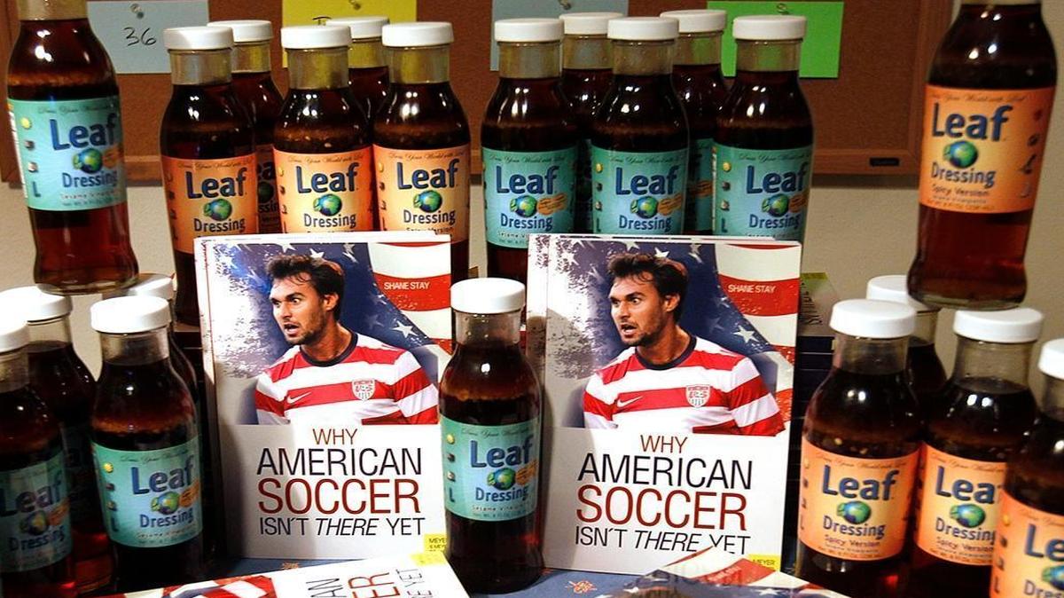 Leaf Dressings and Shane’s book on soccer. All are available online, as well as in some Illinos and St. Louis stores.