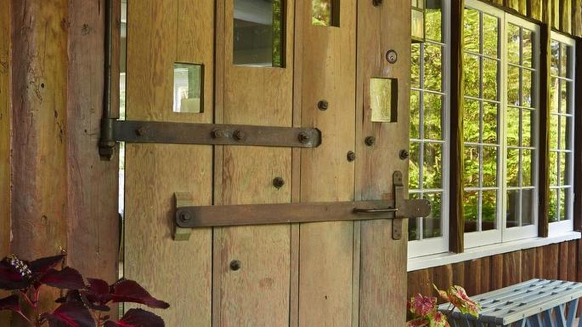 This is an interesting front door. If you have an interesting front door, we want to get a picture and talk to you about it.