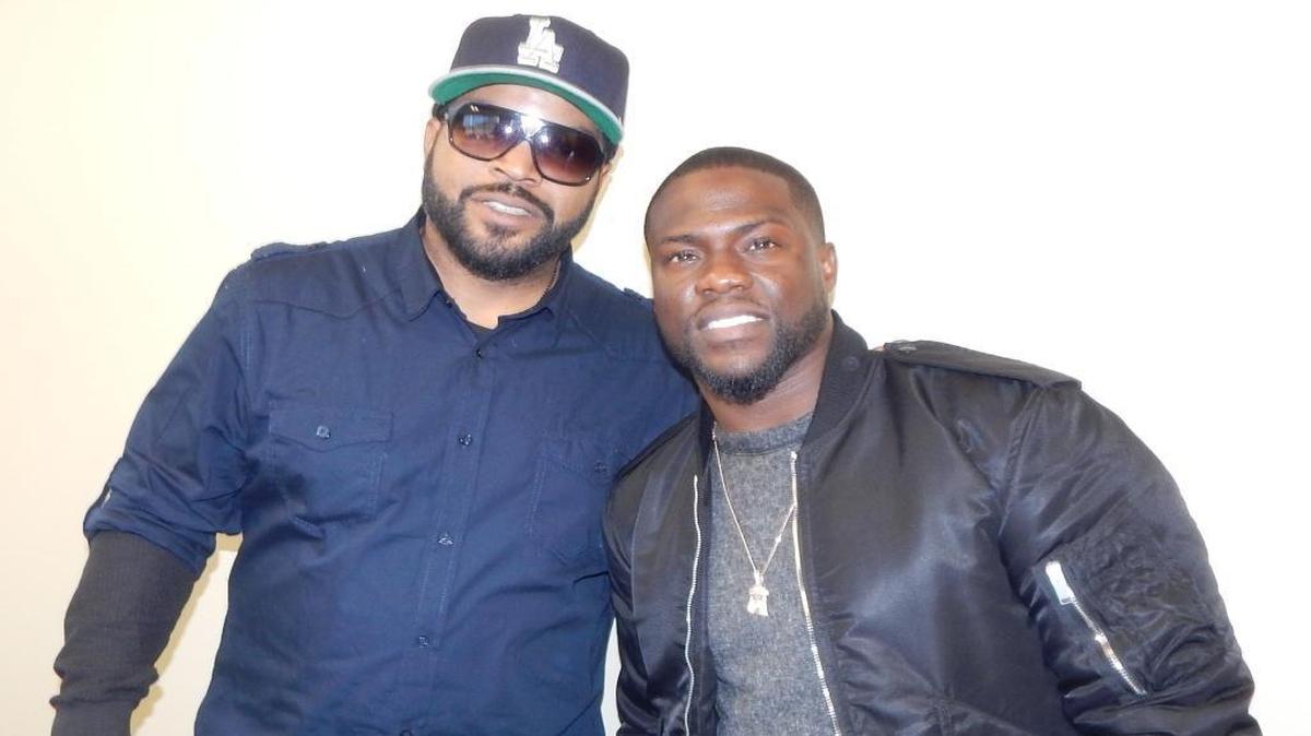 Ice Cube, left, and Kevin Hart came to St. Louis to promote their new action comedy “Ride Along 2.”