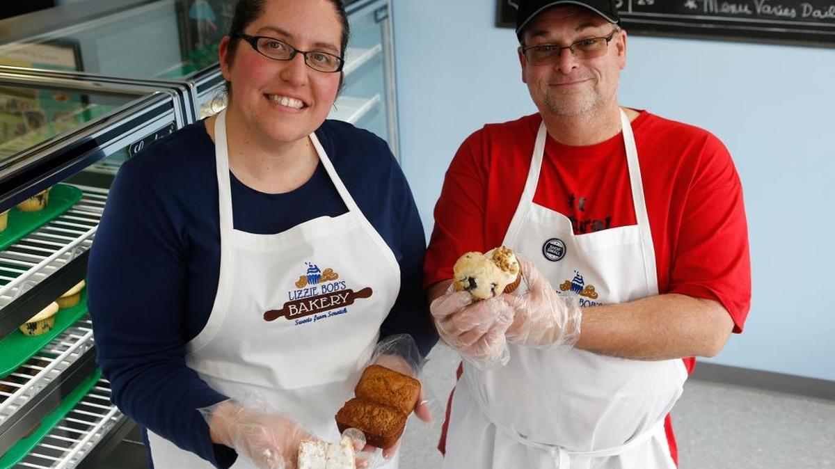Elizabeth and Robert Toepfer, owners of Lizzie Bob’s Bakery in Fairview Heights. The bakery uses all-natural, non-GMO ingredients and no preservatives. They also make custom cakes, cinnamon rolls on Saturdays and soup on Fridays.
