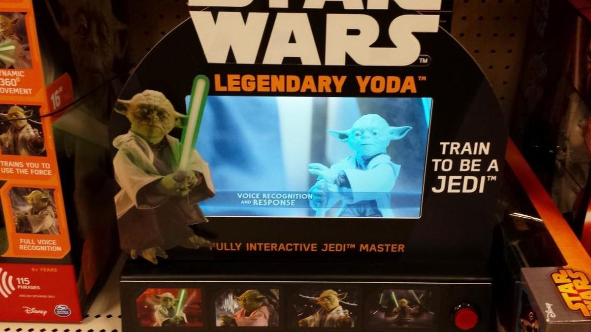 
Knee-level Star Wars video ad lures youngsters at Target.
