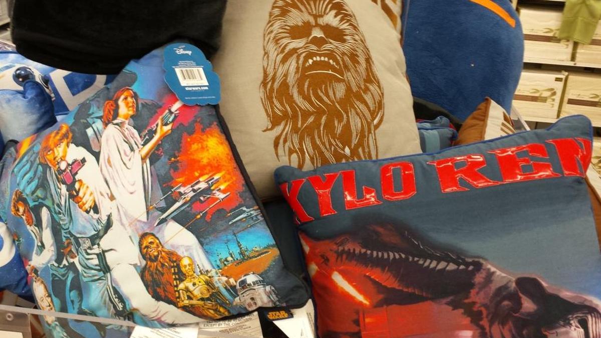 Put your worship for all things Star Wars into a pillow from Bed, Bath & Beyond.