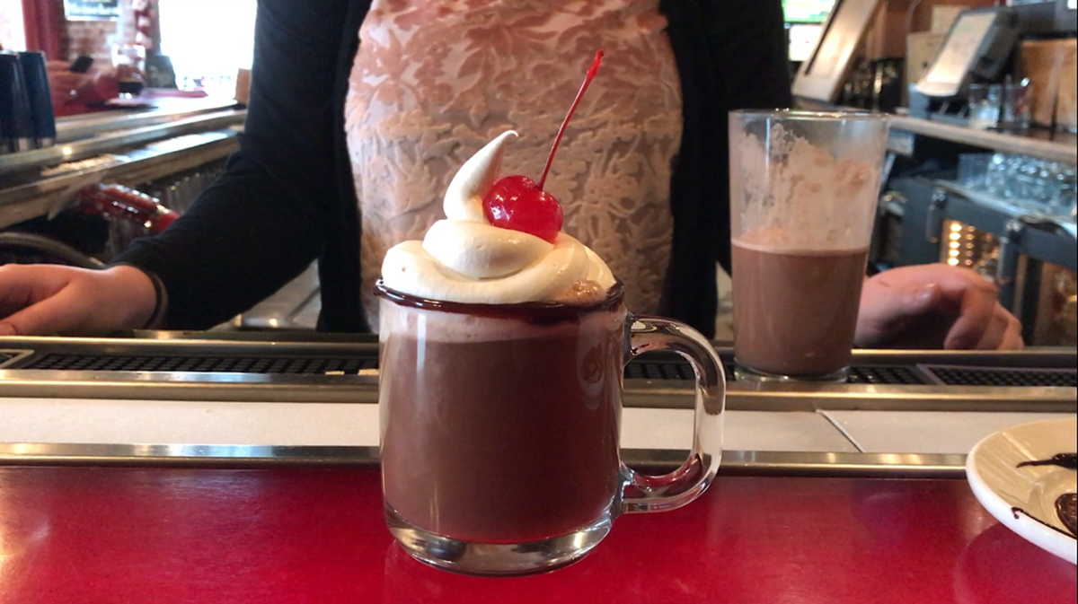 Looking for something to warm you up? This spiked hot chocolate is available at Tavern on Main in Belleville.