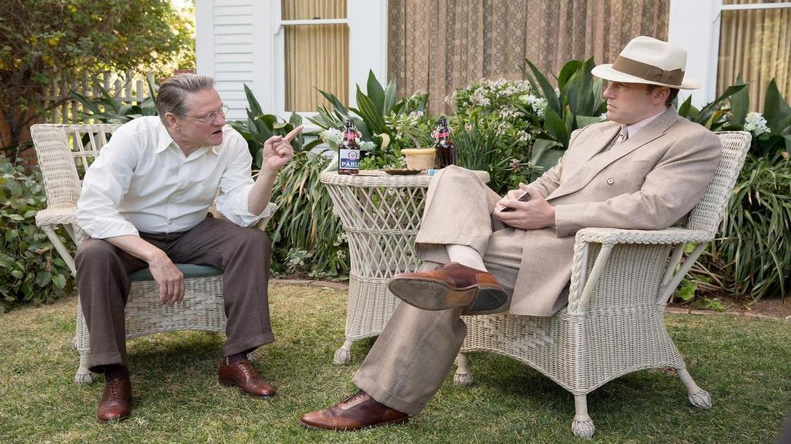 From left, Chris Cooper as Chief Figgis and Ben Affleck as Joe Coughlin in “Live By Night.”