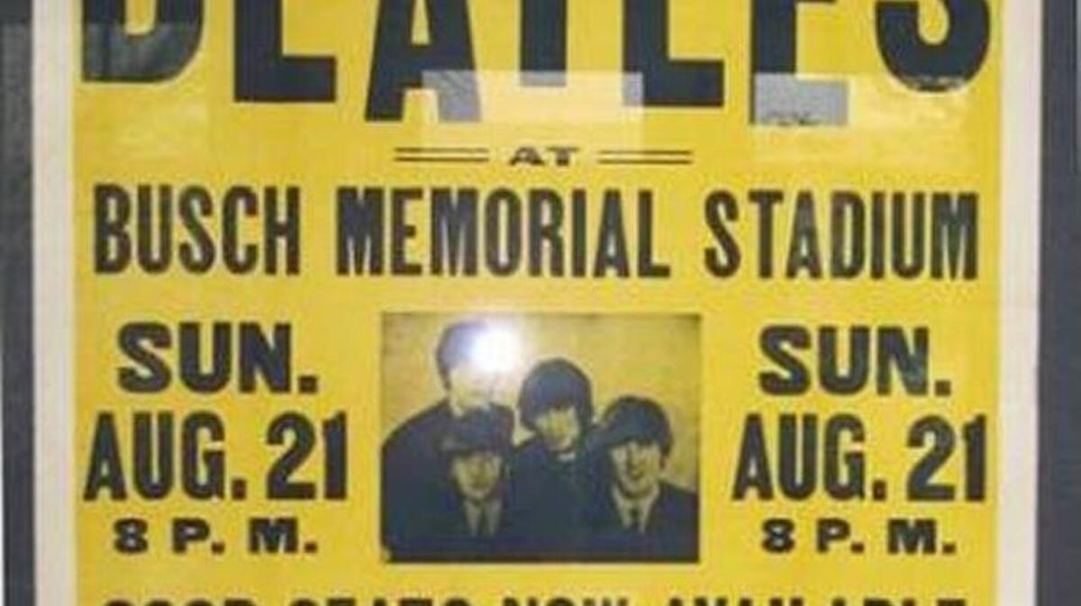 Poster advertising the Beatles concert
