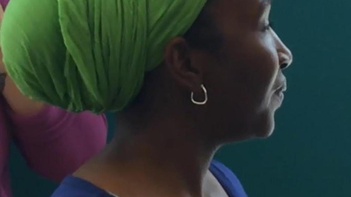 A “regal wrap” in light colored fabric protects your scalp from the heat in the summer.