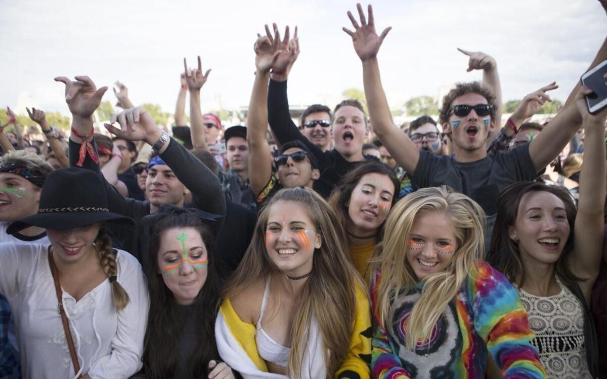 Fans cheer during last year’s LouFest. The 2017 Loufest will take place this weekend in Forest Park in St. Louis.