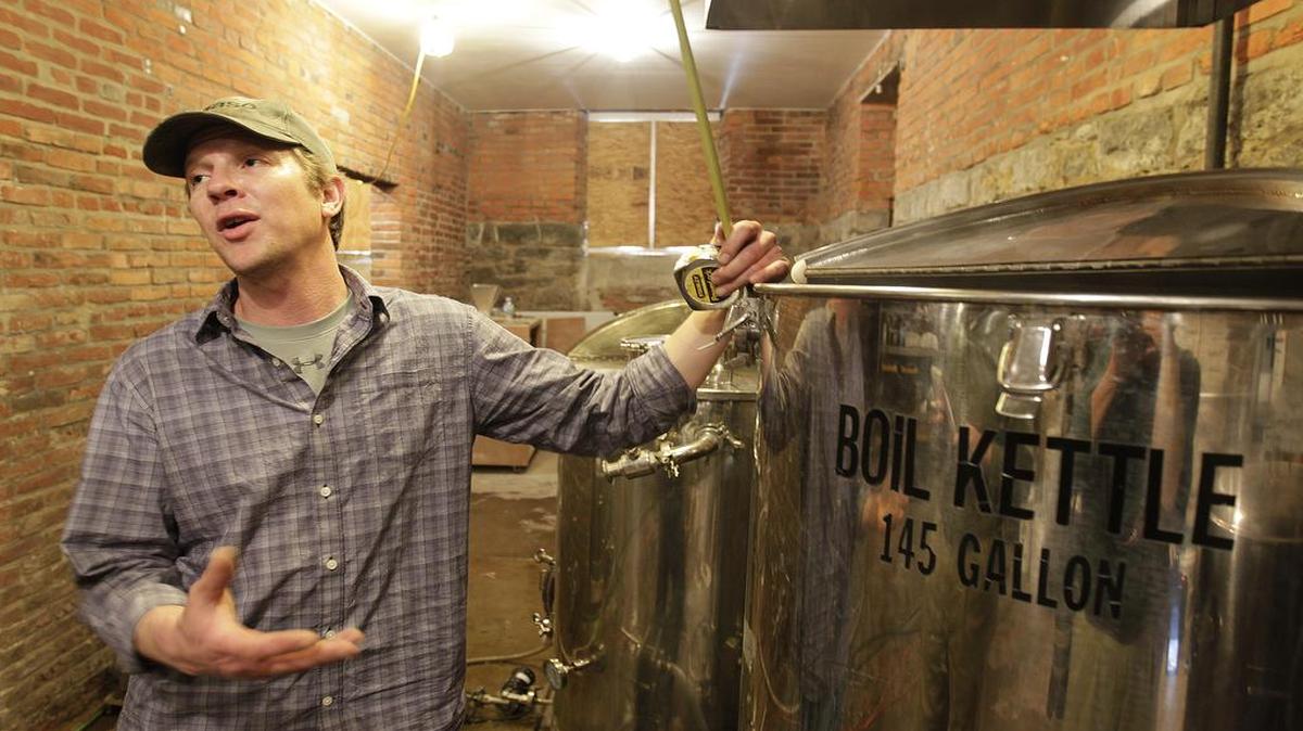 
Lou Lenz, brewmaster and owner of the Kaskaskia Brewing Company in Red Bud, explains the brewing process. 
