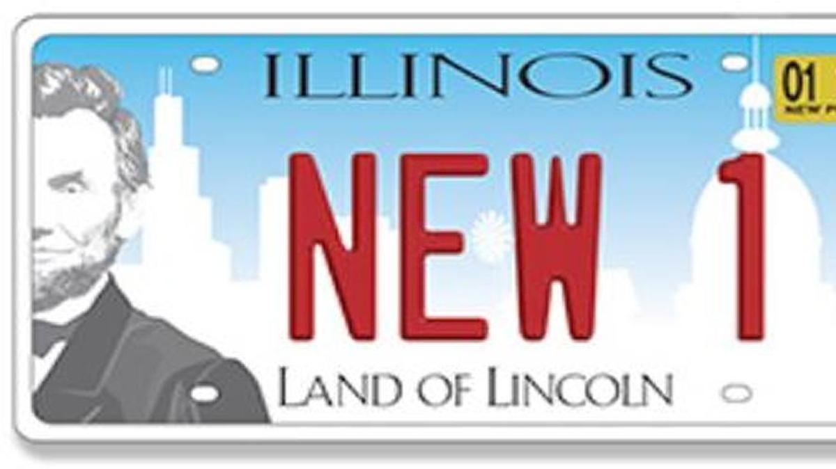 Illinois’ new license plates.