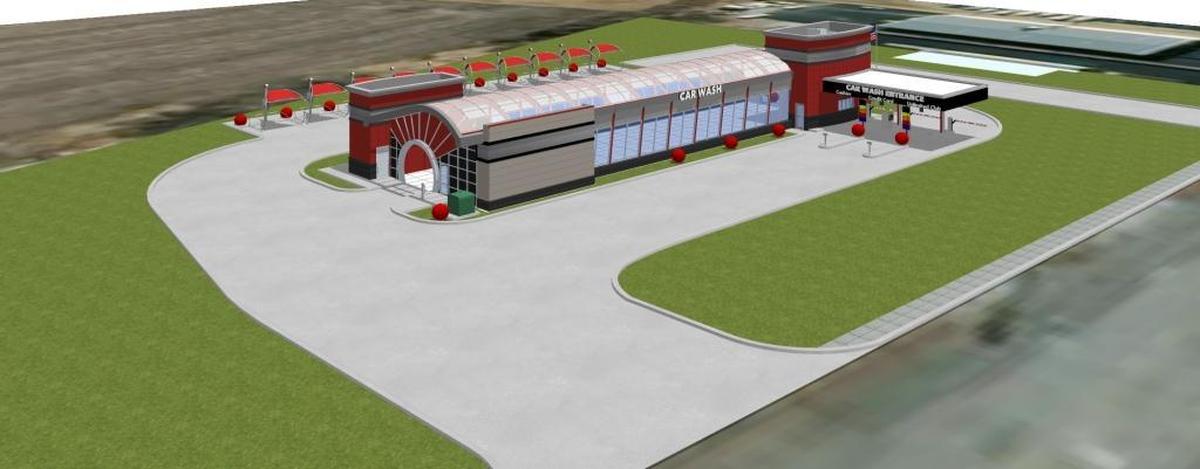 A rendering of Sparkle Car Wash coming to Swansea early next year.