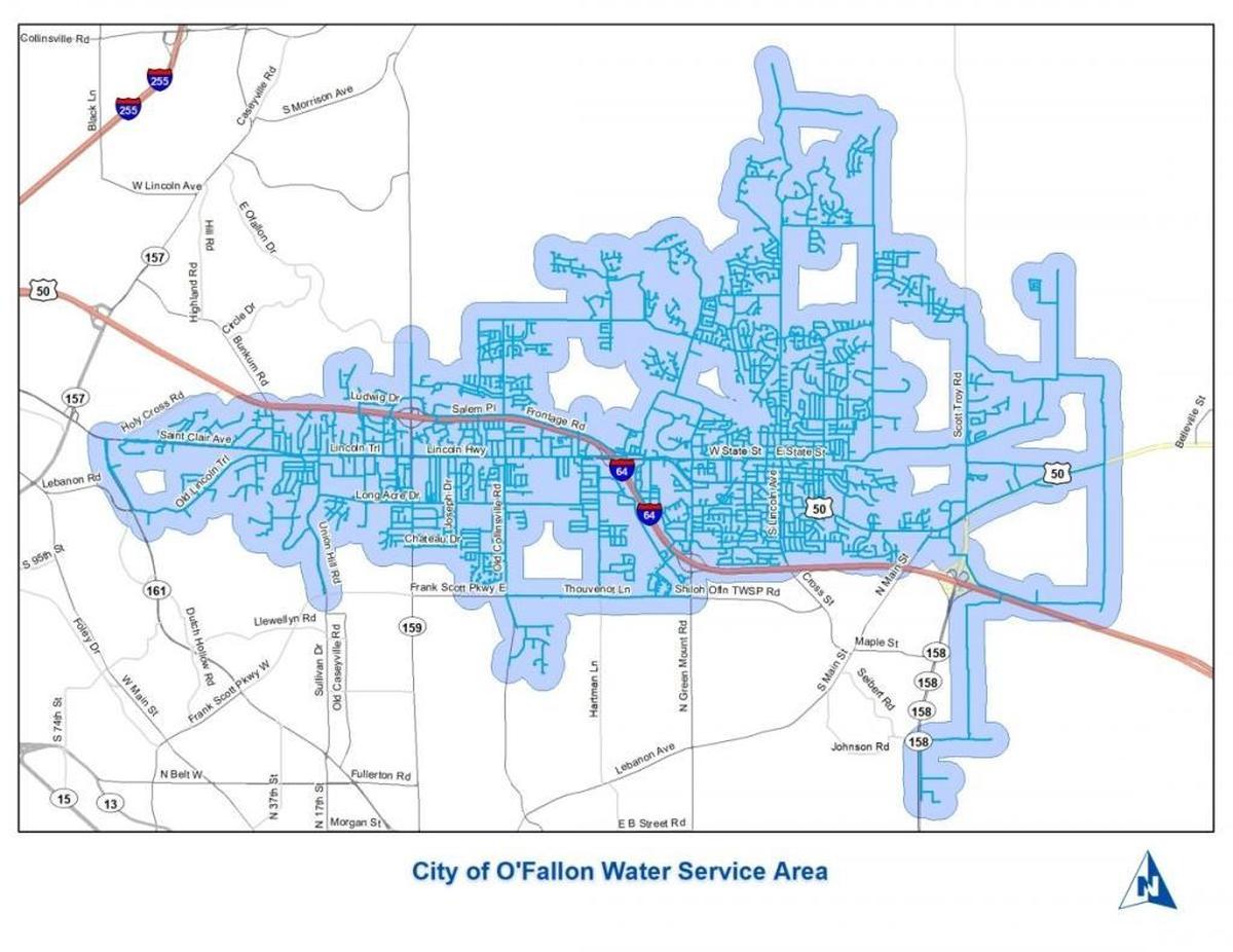 The City of O’Fallon’s water system serves more than 16,000 customers in O’Fallon and Fairview Heights.