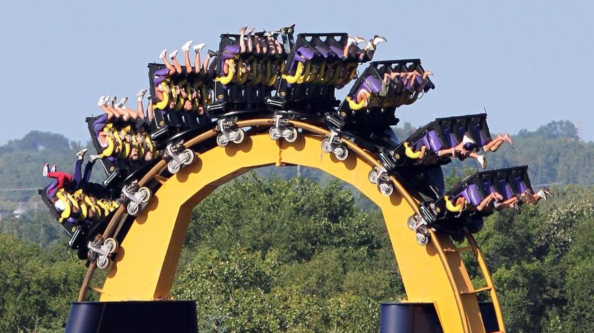 Batman: The Ride is one of several record-setting attractions at Six Flags Great America. The park finished 2022 as one of the most-attended amusement parks in North America, according to an industry report.