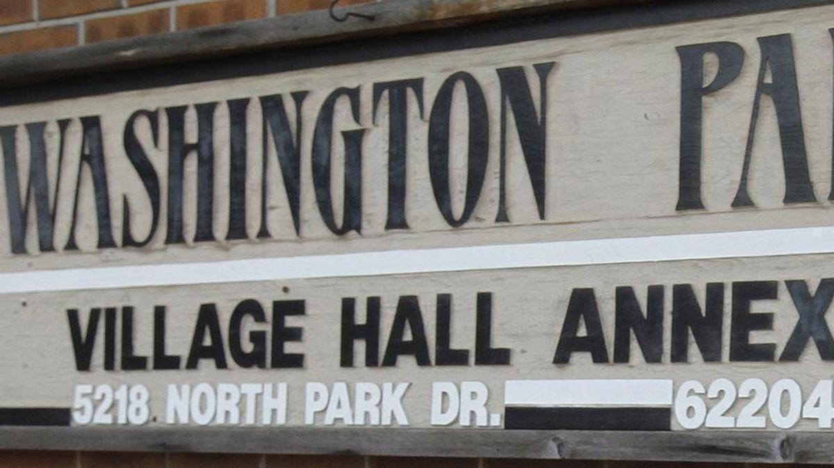 Washington Park Village Hall sign