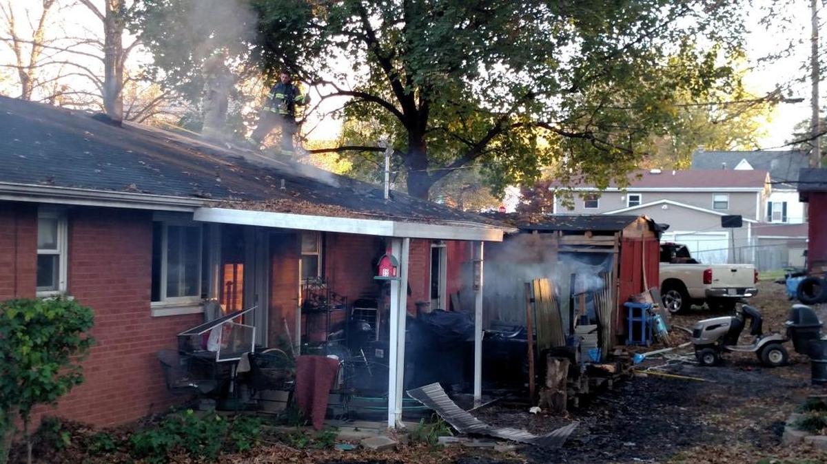 A home on the 800 block of Hadley Street in Collinsville caught fire mid-afternoon on Sunday.