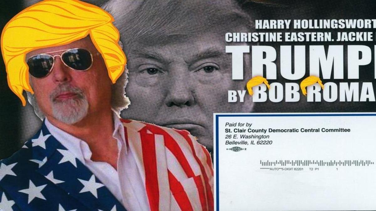 One side of the flyer assailing Bob Romanik.