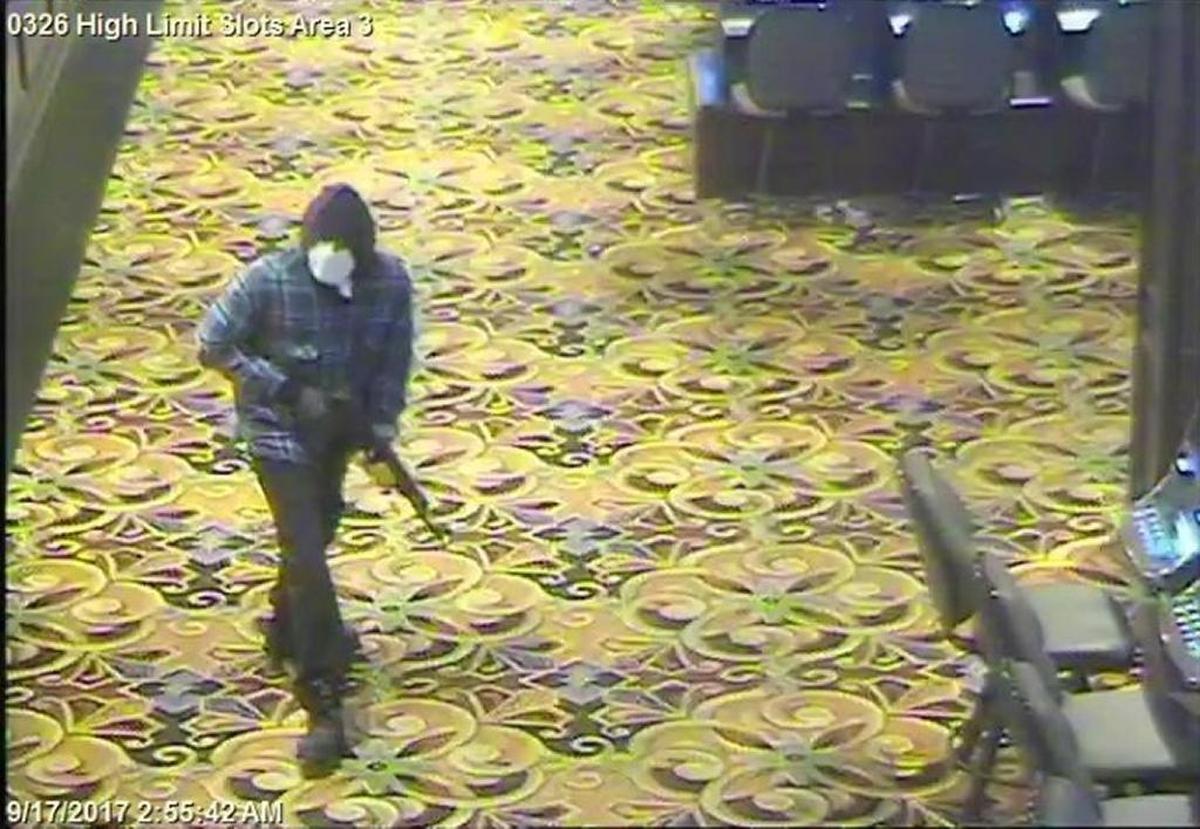 This image of a suspect in the Casino Queen robbery was released by Illinois State Police on Monday. Anyone with information is asked to contact ISP’s Sergeant Elbert Jennings at 618-571-4124, or CrimeStoppers at 866-371-8477. Callers can remain anonymous.