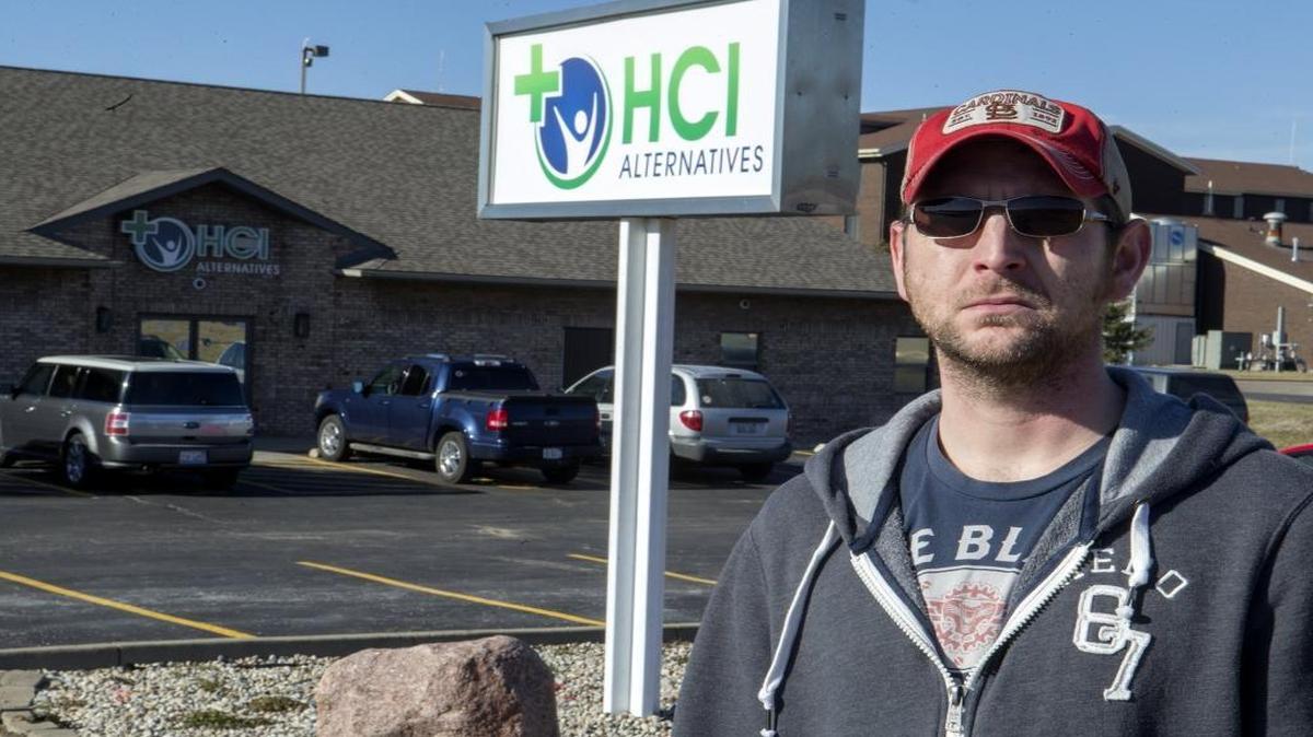 Mike Guess, 32, of Belleville, is a former Air Force enlisted man who suffers from severe pain caused by damaged back disks and fibromyalgia. Guess was able to obtain an Illinois medical marijuana card, which will enable him, he hopes, to quit taking the 30 different pills he took daily that had been prescribed by the VA.