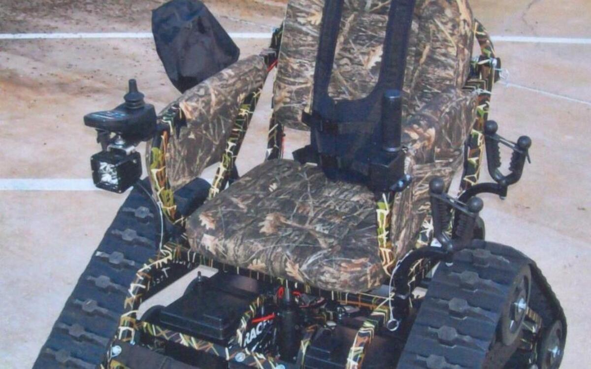 The all-terrain wheelchair that Freeburg VFW Post 7074 raised $14,000 to purchase. It’s being donated to Camp Hope in Missouri, where combat-wounded veterans can go to hunt, fish and enjoy the outdoors.