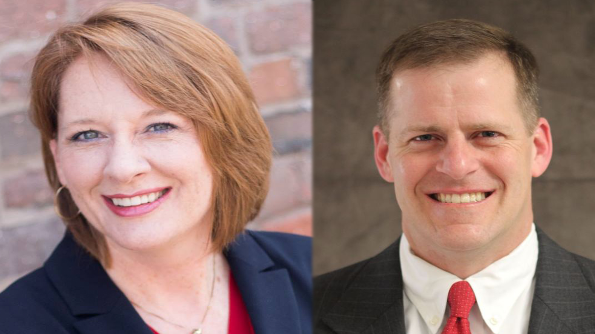 Sharee Langenstein, left, and Paul Schimpf