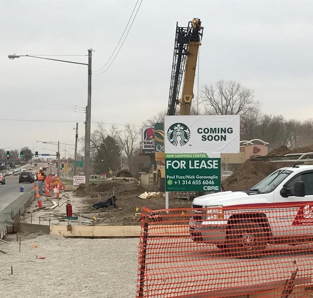 A look at the coming soon sign for the second Starbucks location coming to O’Fallon.