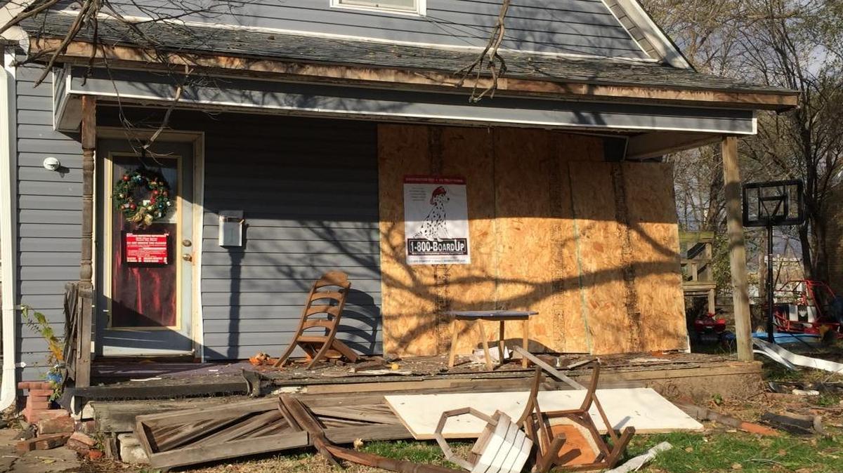 The exterior of the home Wednesday morning.