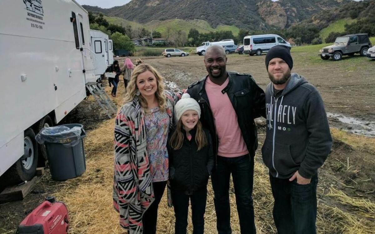 Ava Wagner on the set of Food Network’s Kids BBQ Championship.