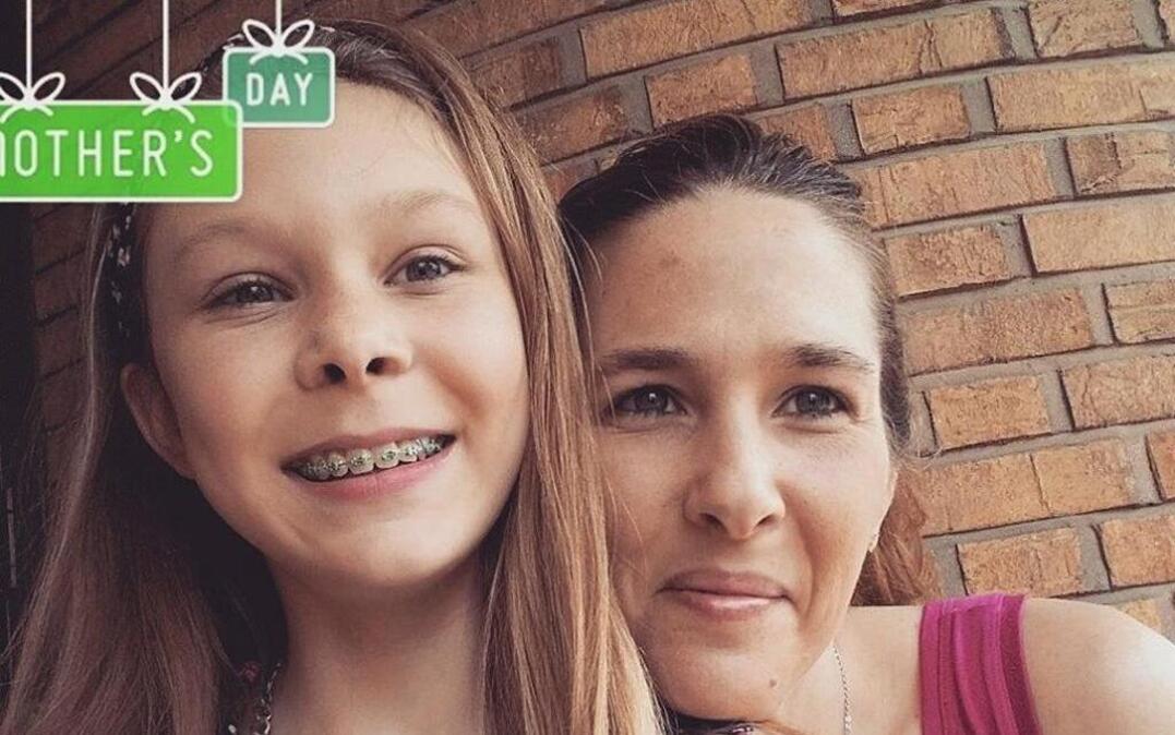Raelyne Cheek and Briane Penny pose together on Mother’s Day. Raelyne died Aug. 11 in an ATV crash in Jersey County.
